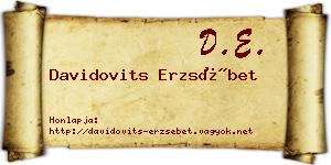Davidovits Erzsébet névjegykártya